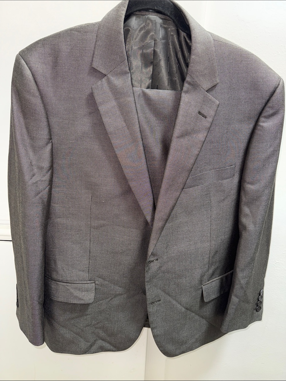 Men's Classic Gray Single-Breasted Suit Jacket